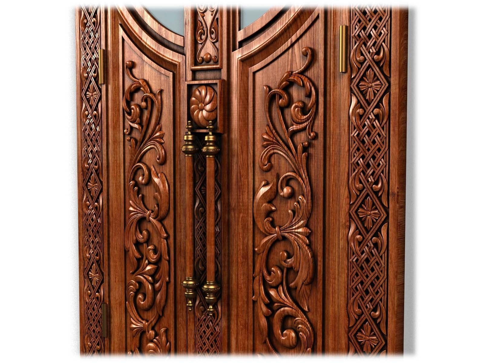 Door0021 ornate door with cross 3D model_9