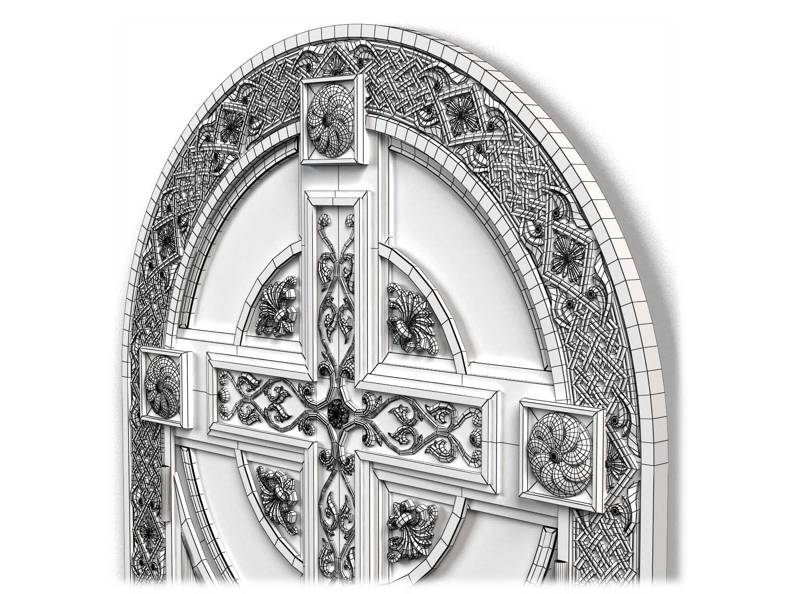 Door0021 ornate door with cross 3D model_8