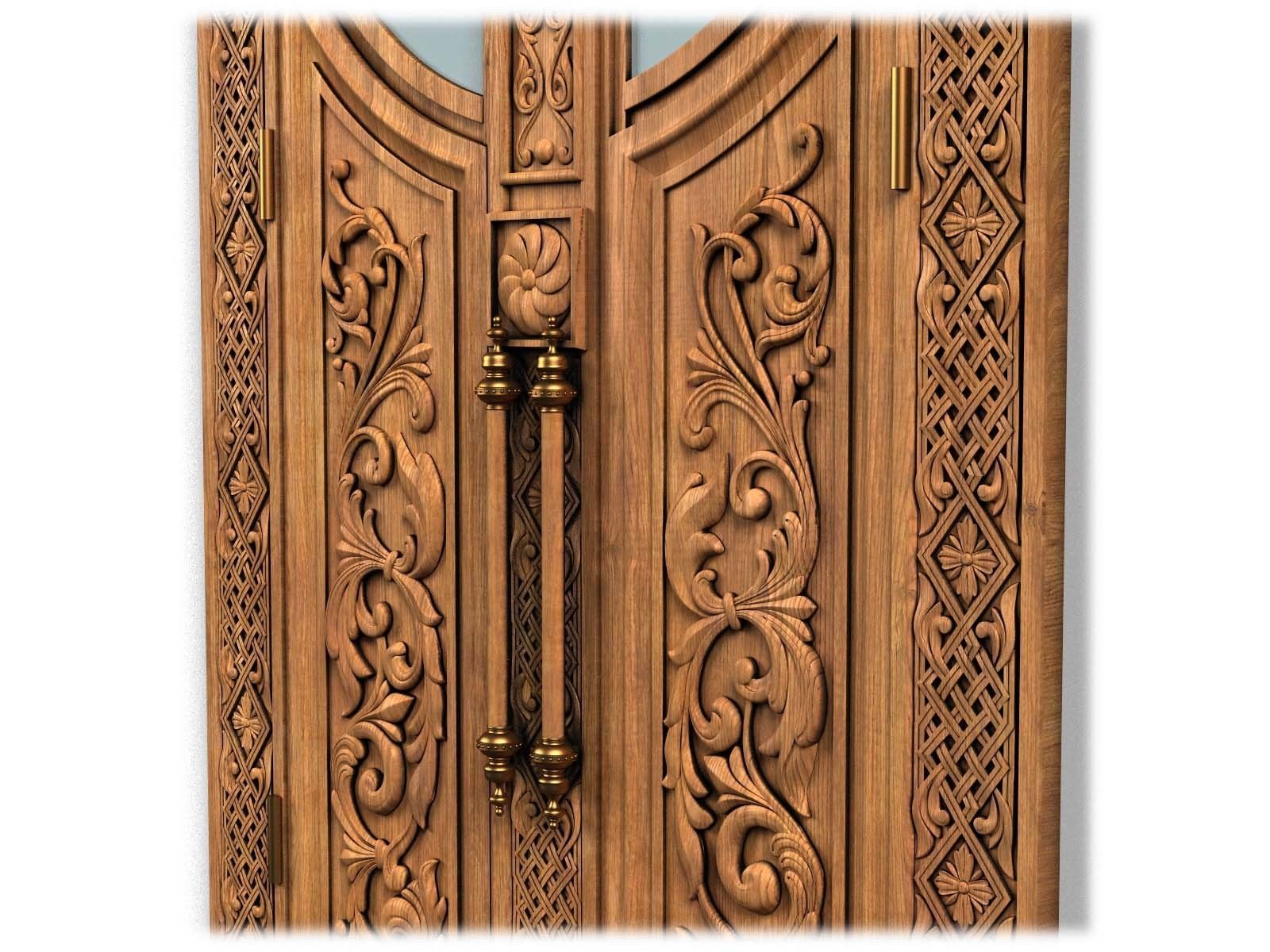 Door0021 ornate door with cross 3D model_10