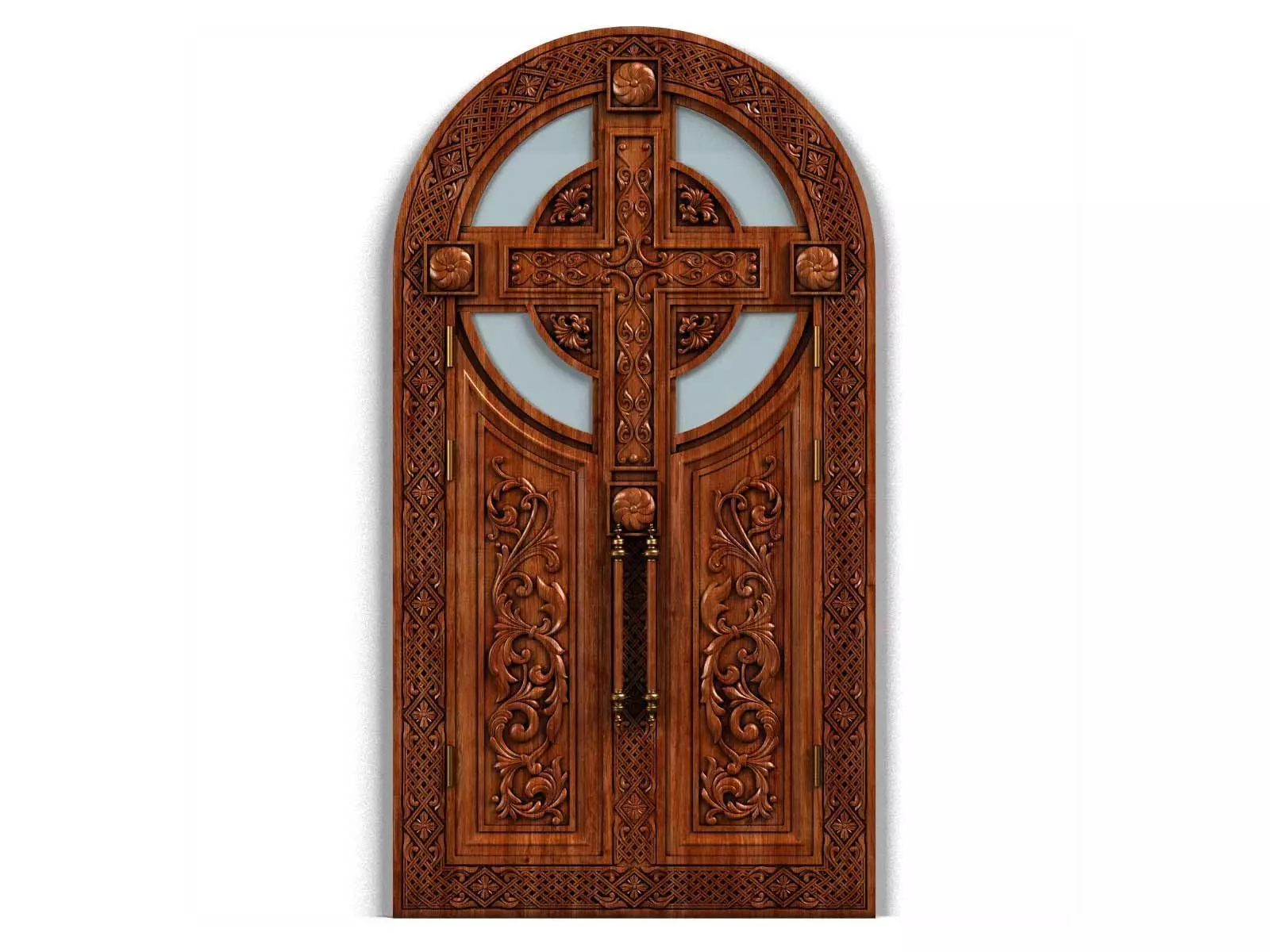 Door0021 ornate door with cross 3D model_0