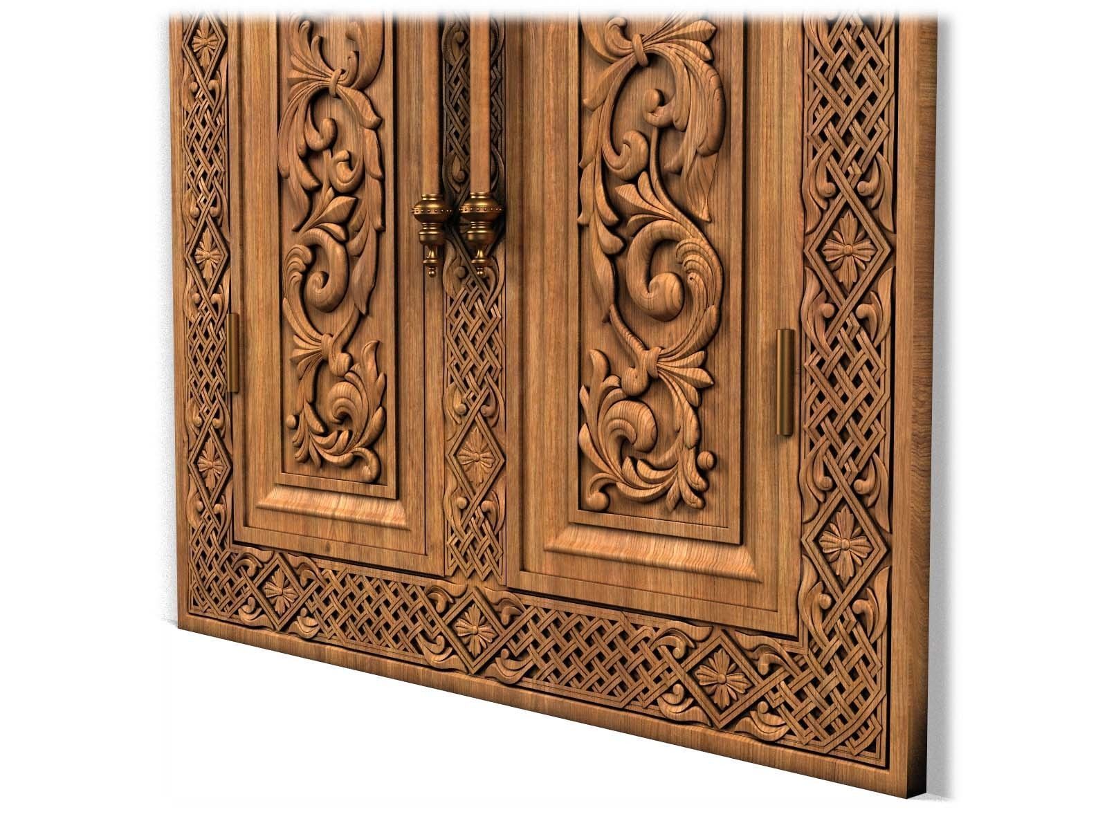 Door0021 ornate door with cross 3D model_13