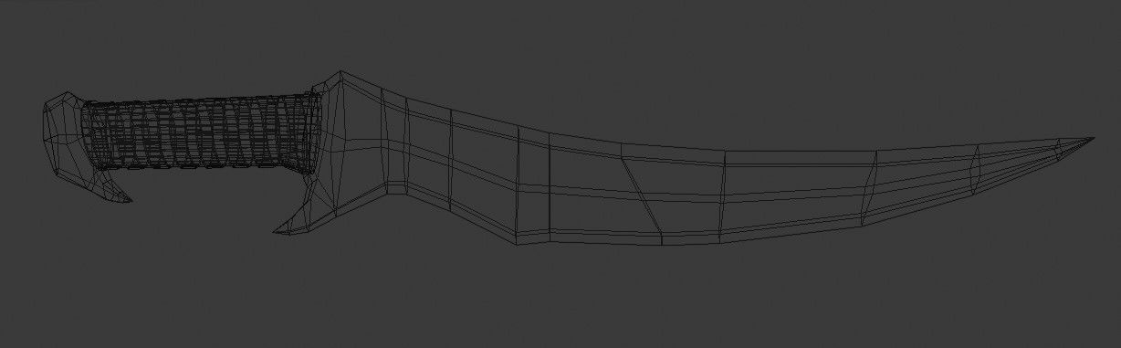 Orc Dagger Low-poly 3D model_4