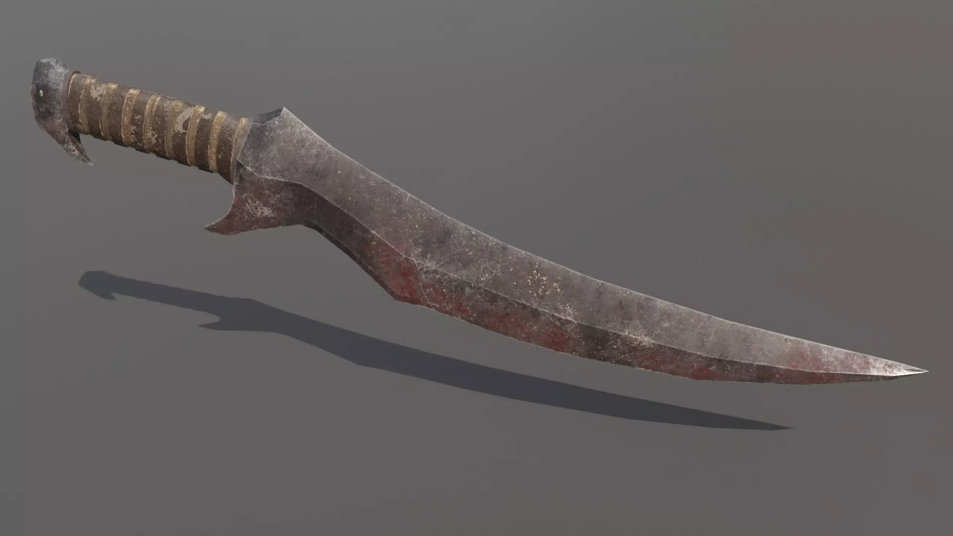 Orc Dagger Low-poly 3D model_0