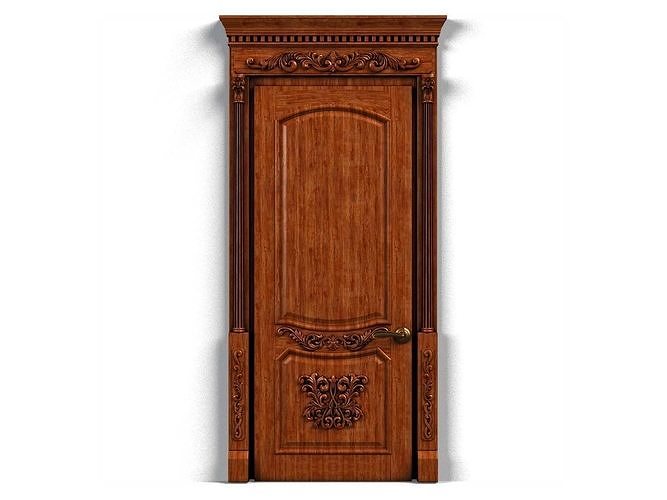 Door0025 door with ornate design 3D model