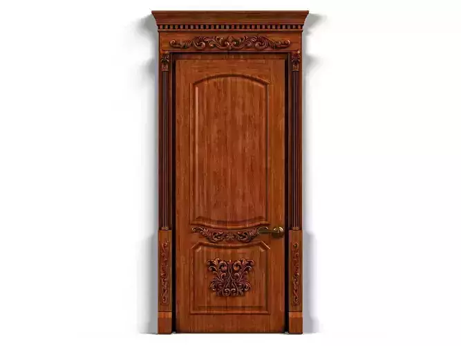 Door0025 door with ornate design 3D model