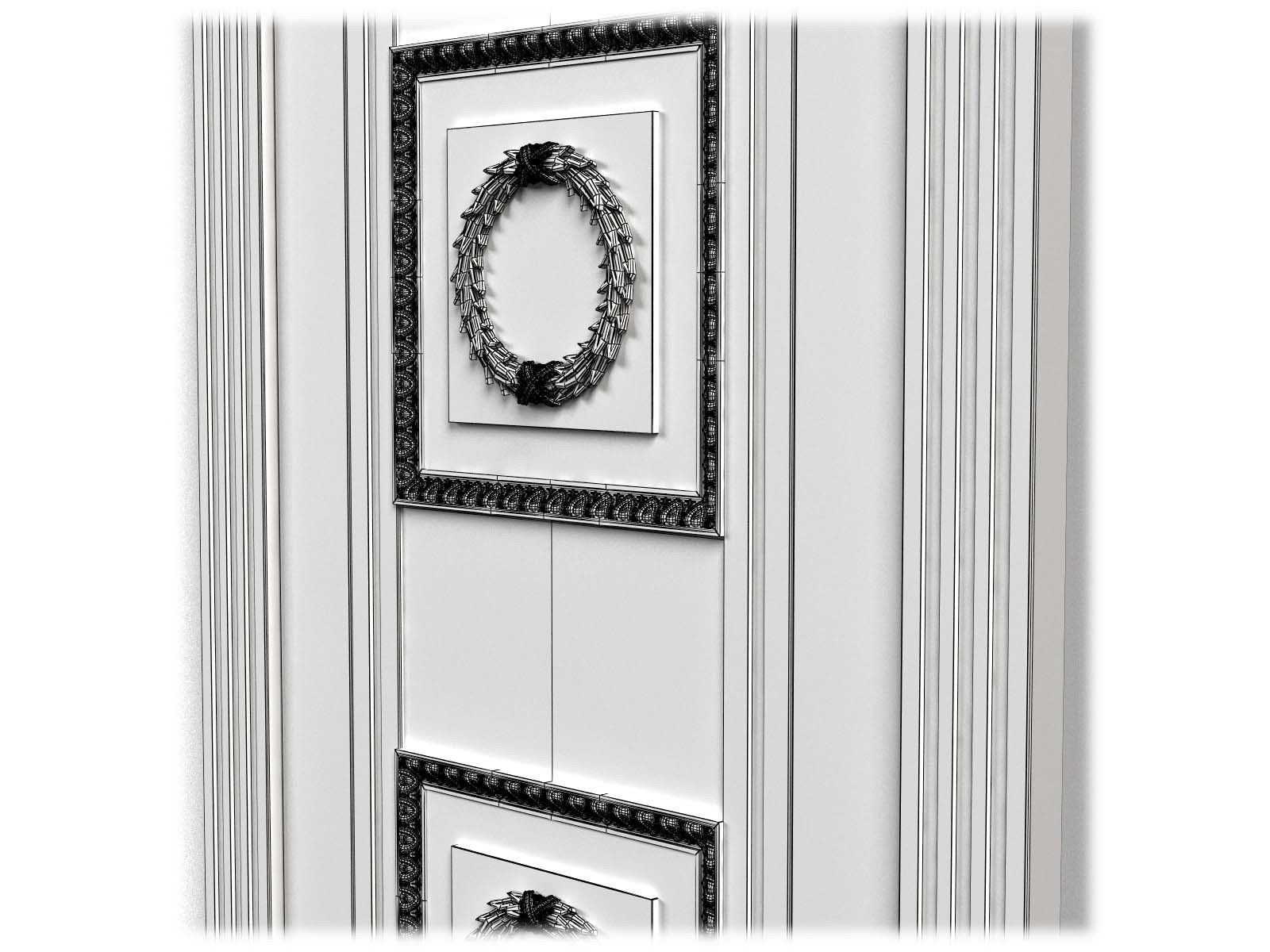 Door0027 wooden door on wall 3D model_11