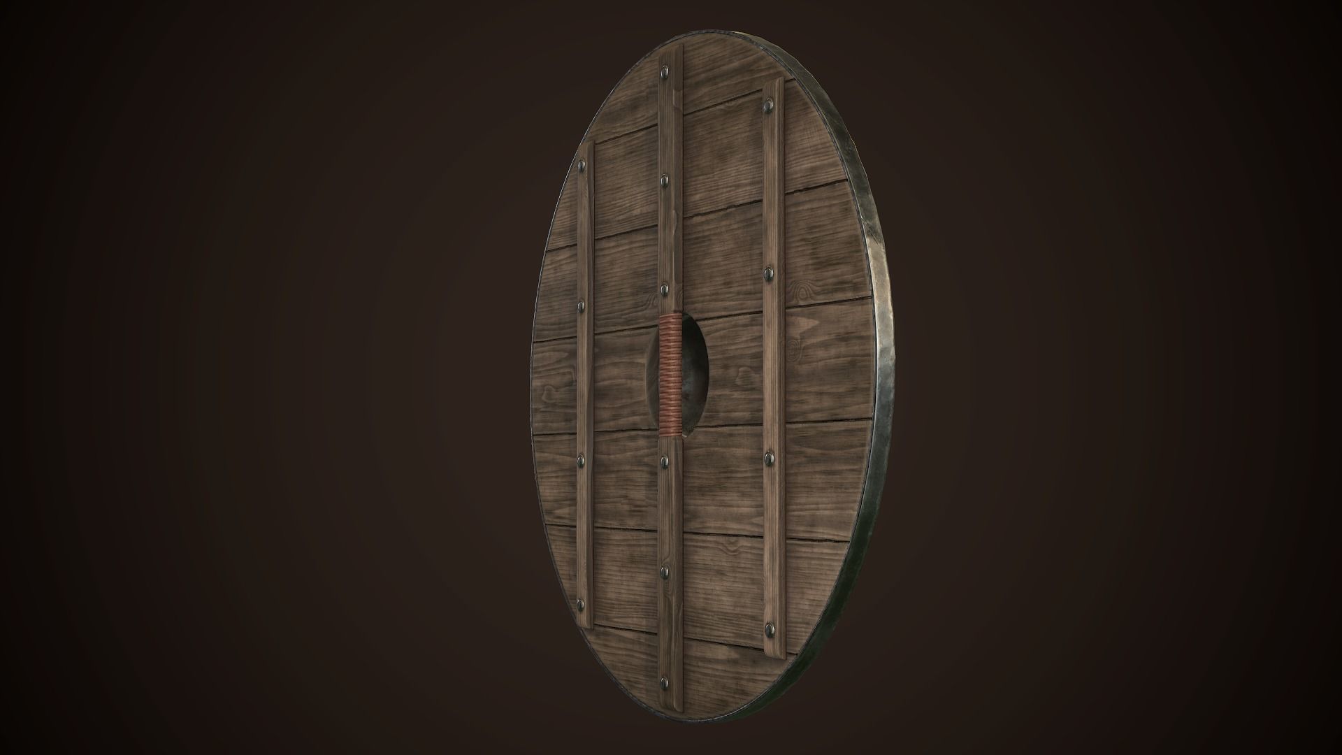 Viking Shield 11 Low-poly 3D model_10