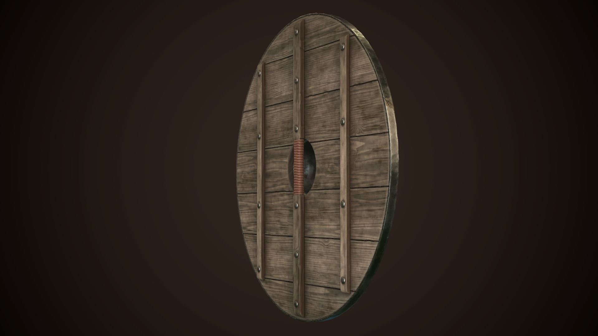 Viking Shield 12 Low-poly 3D model_10