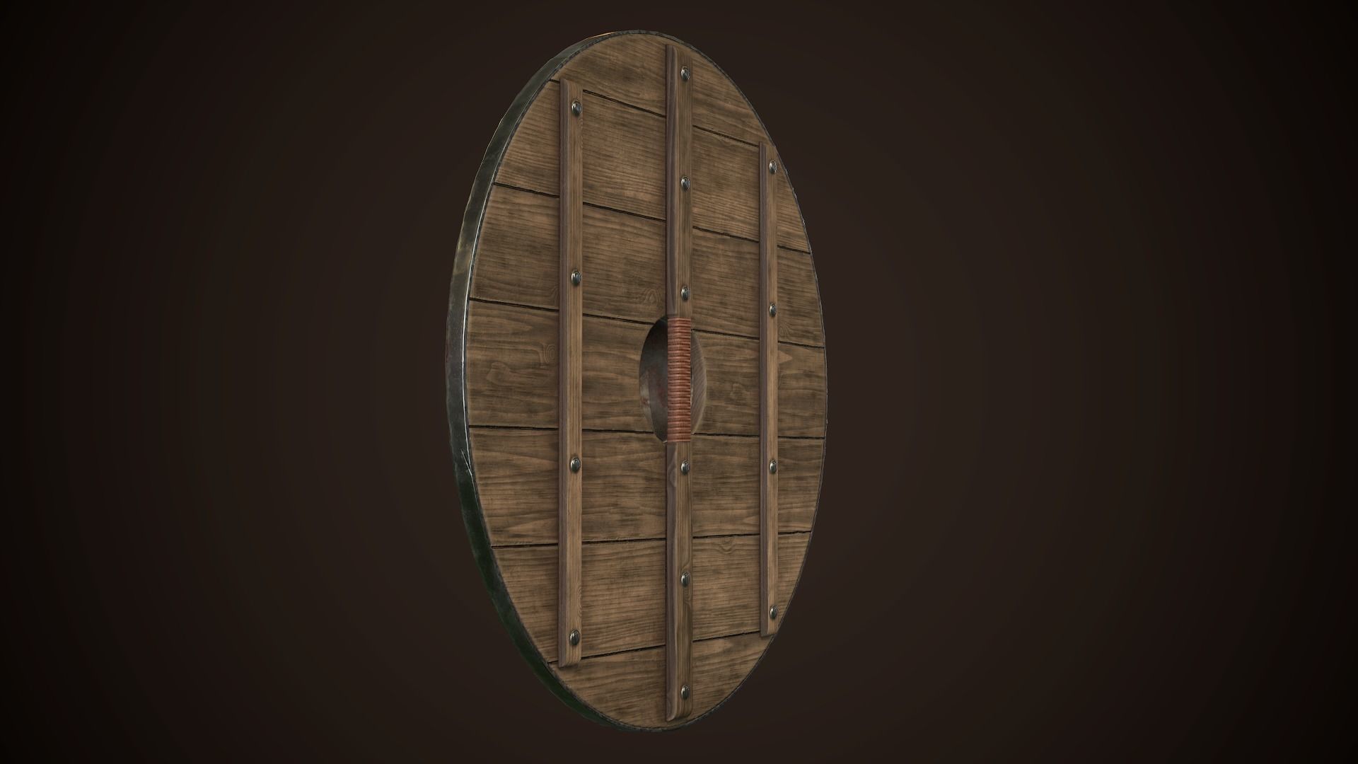 Viking Shield 12 Low-poly 3D model_6