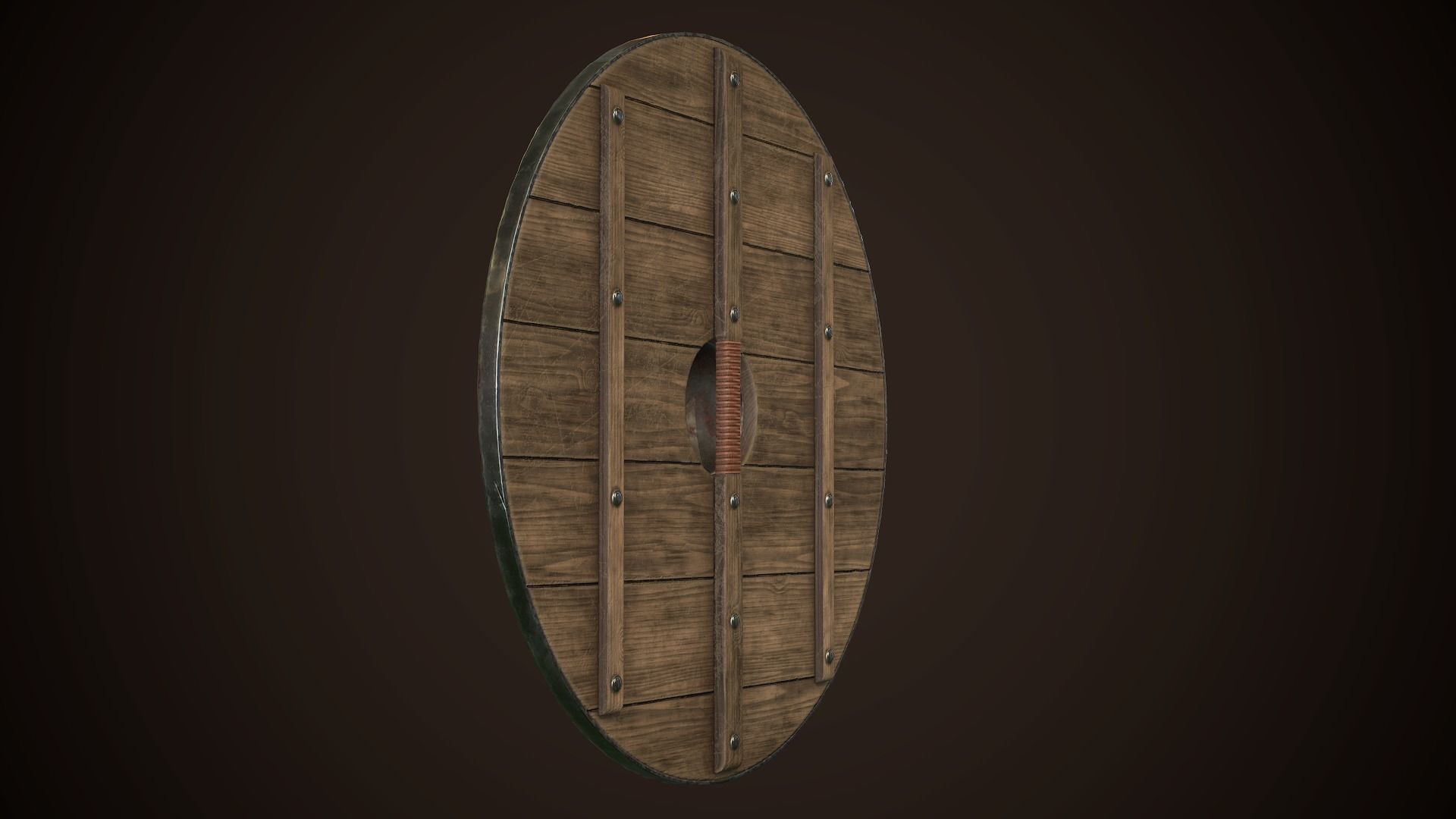 Viking Shield 13 Low-poly 3D model_6