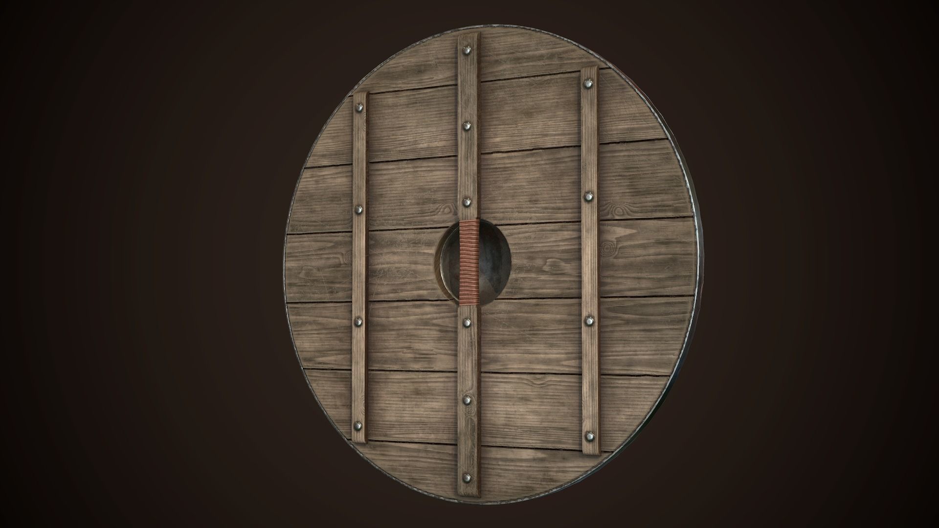 Viking Shield 13 Low-poly 3D model_9