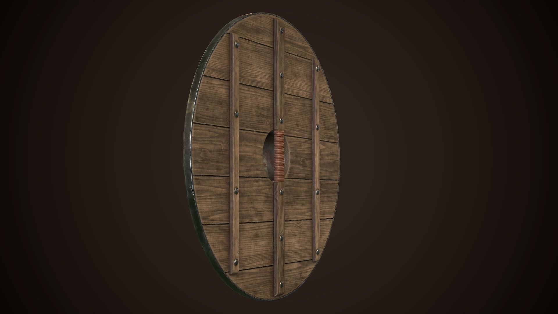 Viking Shield 14 Low-poly 3D model_6