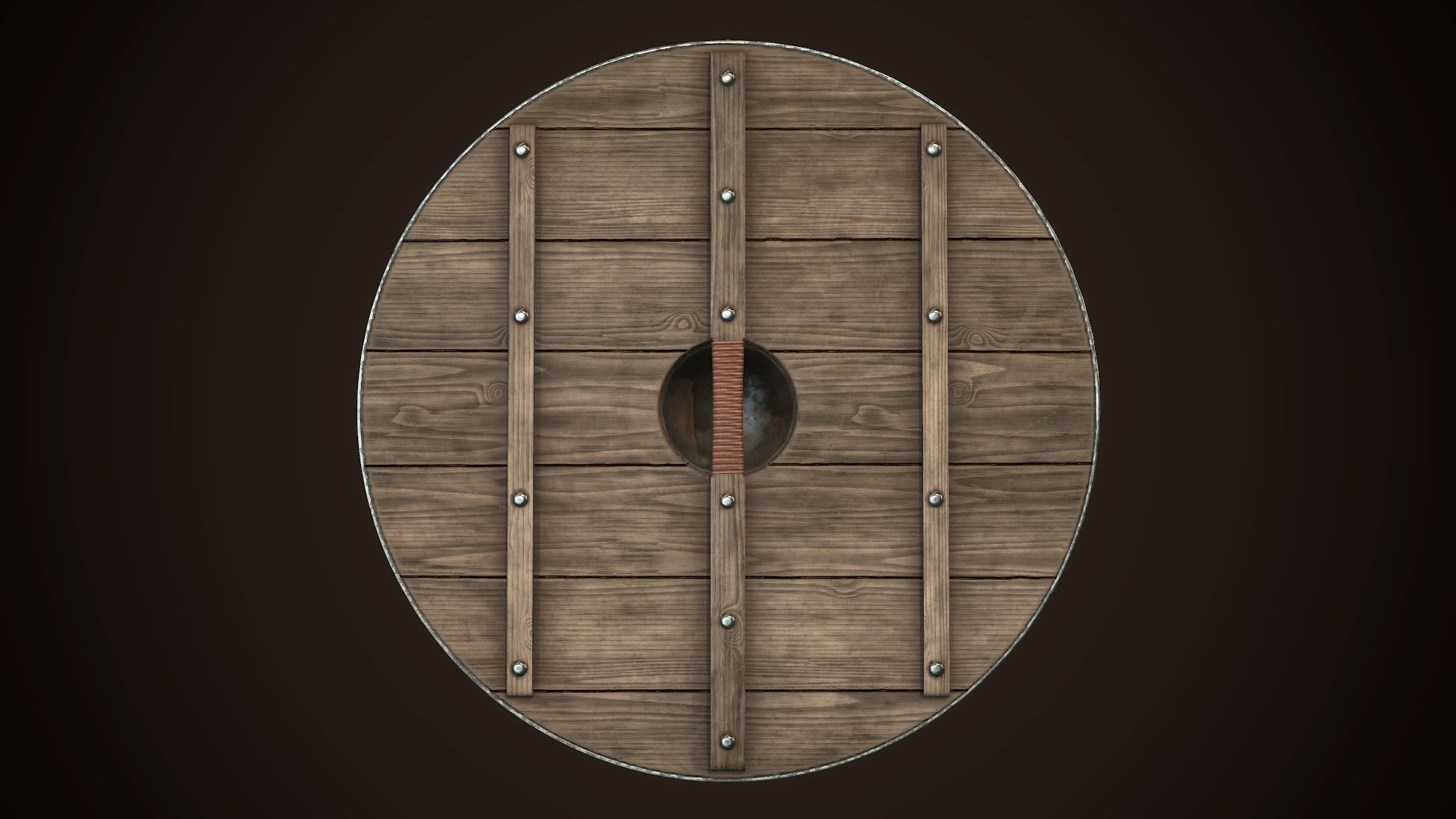 Viking Shield 15 Low-poly 3D model_8