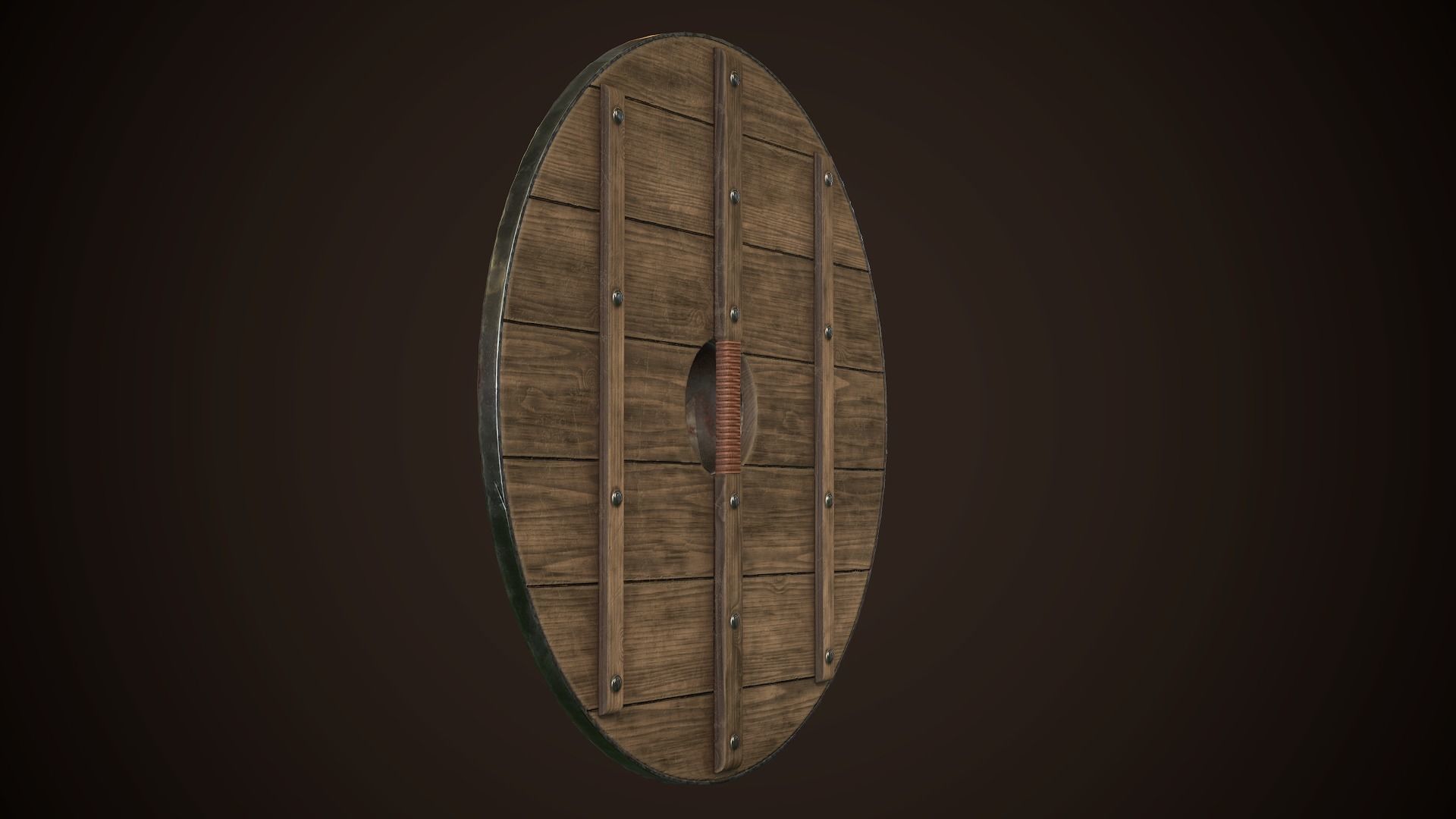 Viking Shield 16 Low-poly 3D model_6