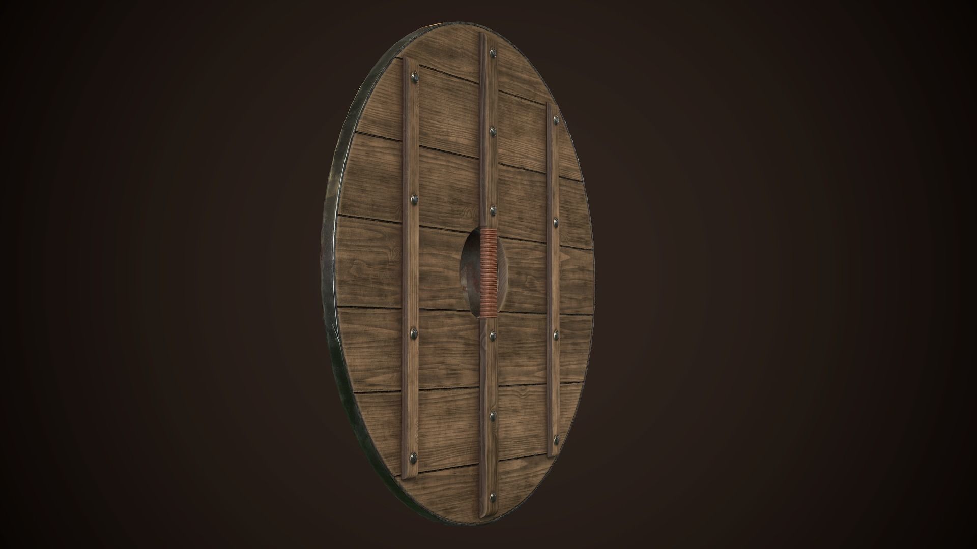 Viking Shield 17 Low-poly 3D model_6