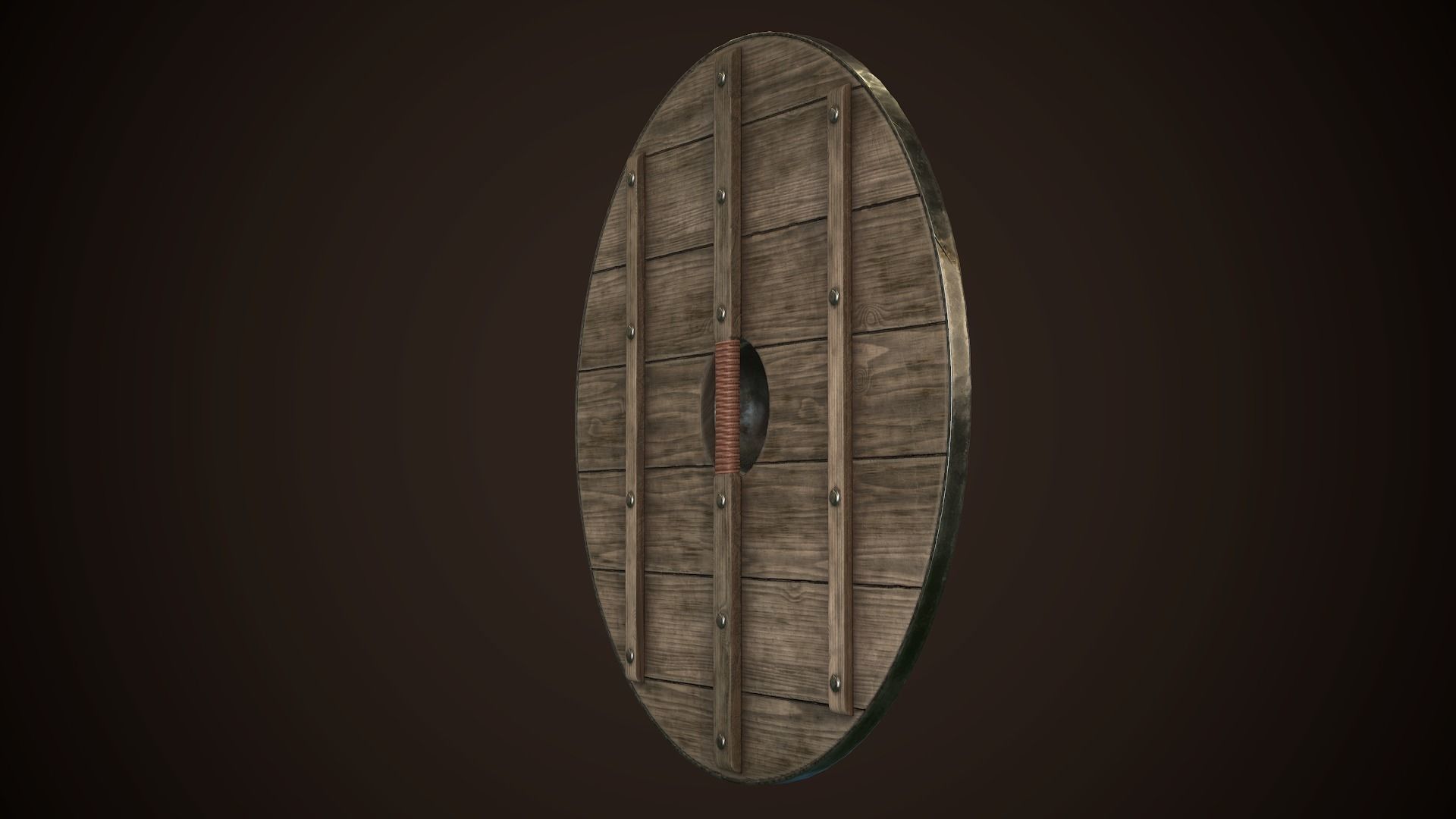 Viking Shield 18 Low-poly 3D model_10
