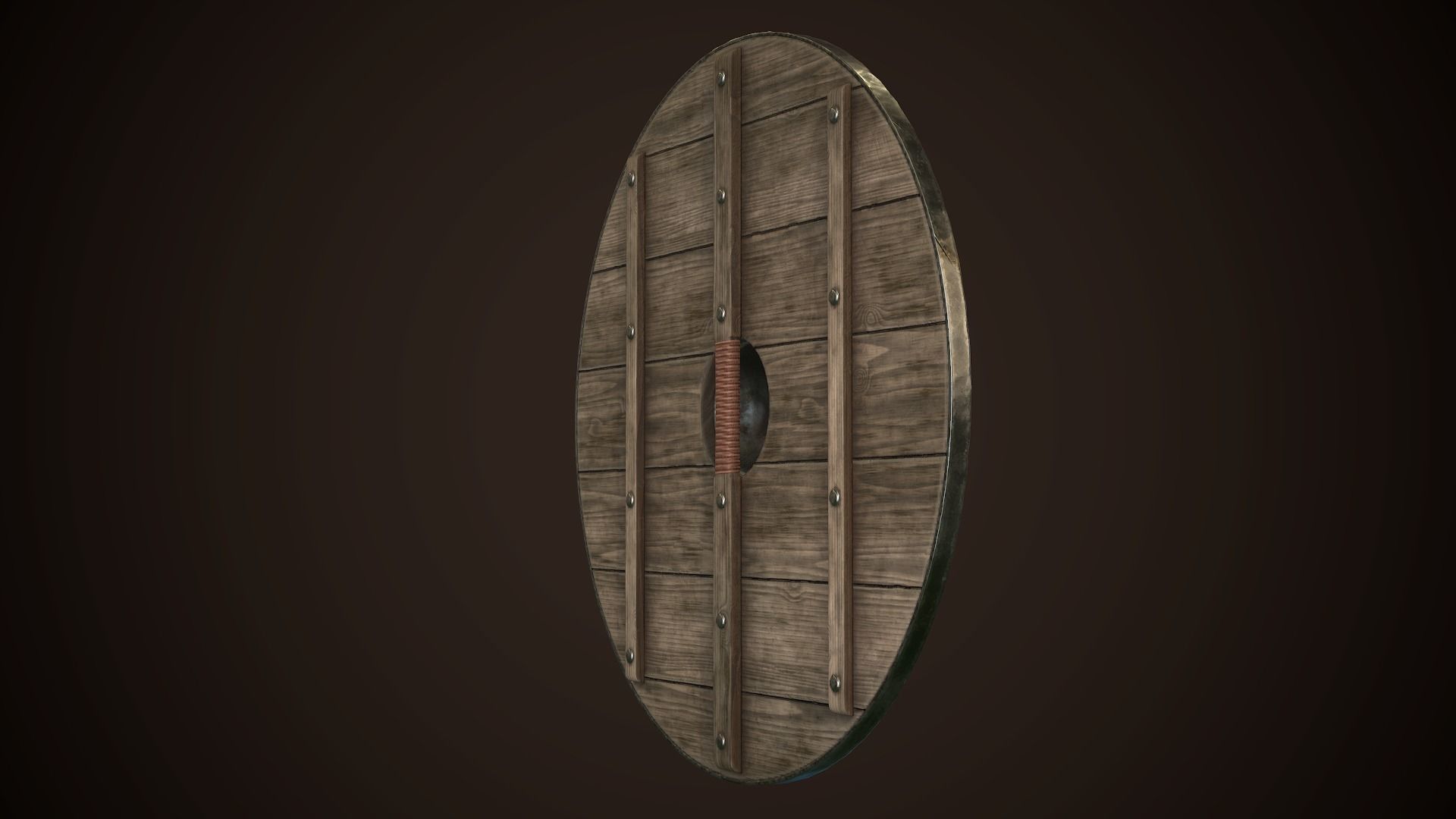 Viking Shield 19 Low-poly 3D model_10