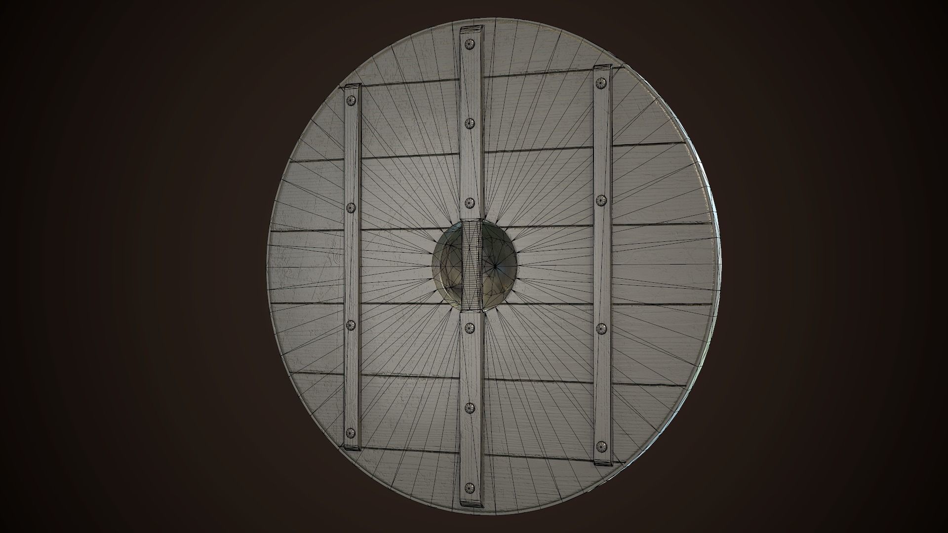 Viking Shield 20 Low-poly 3D model_15