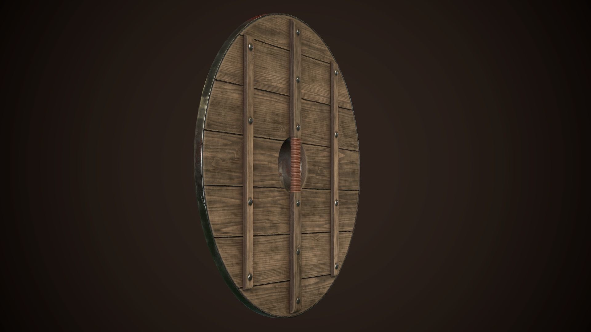 Viking Shield 21 Low-poly 3D model_6