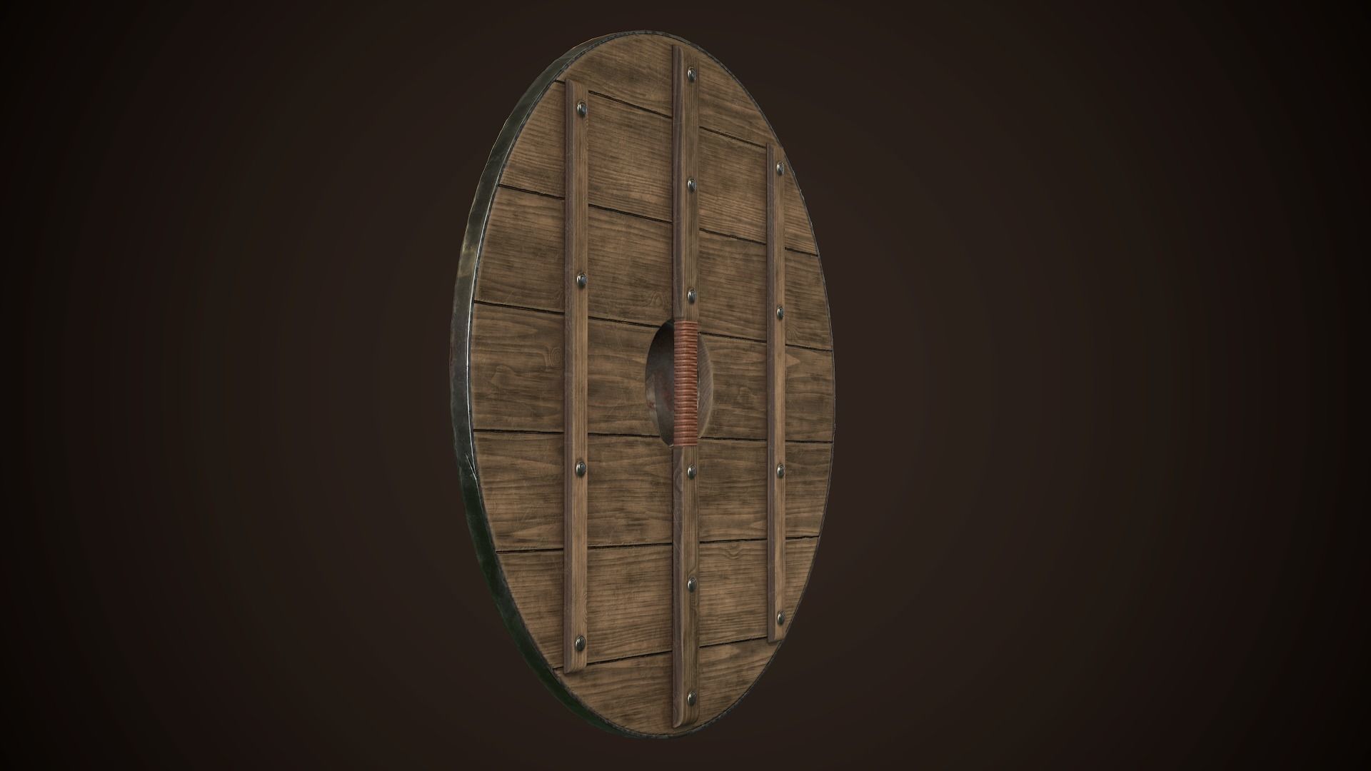 Viking Shield 22 Low-poly 3D model_6