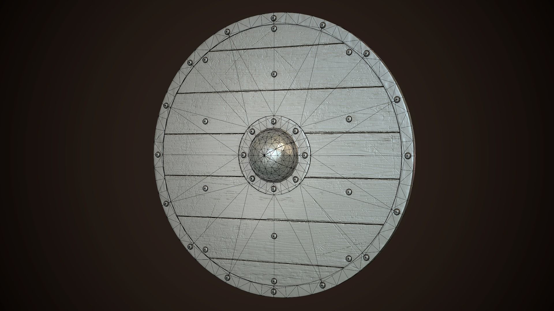 Viking Shield 23 Low-poly 3D model_14