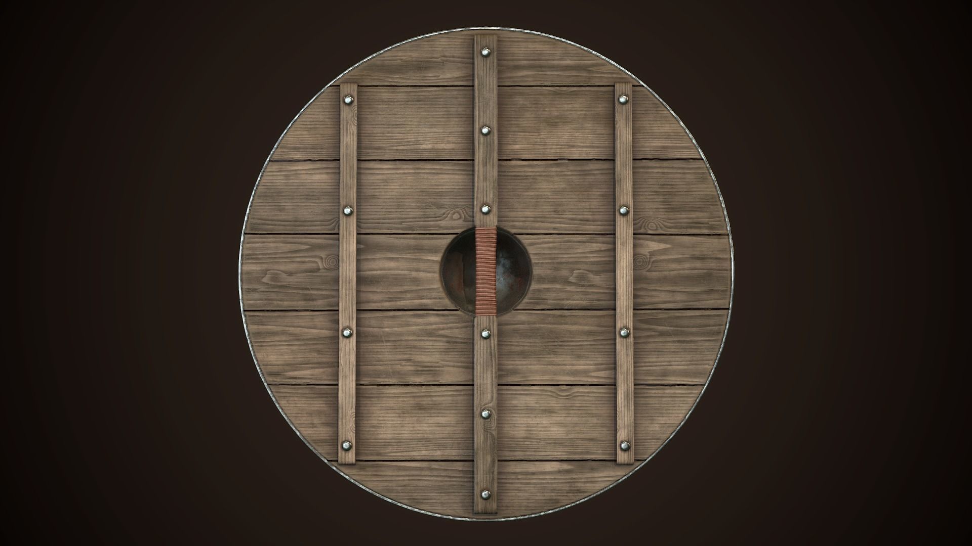 Viking Shield 23 Low-poly 3D model_8