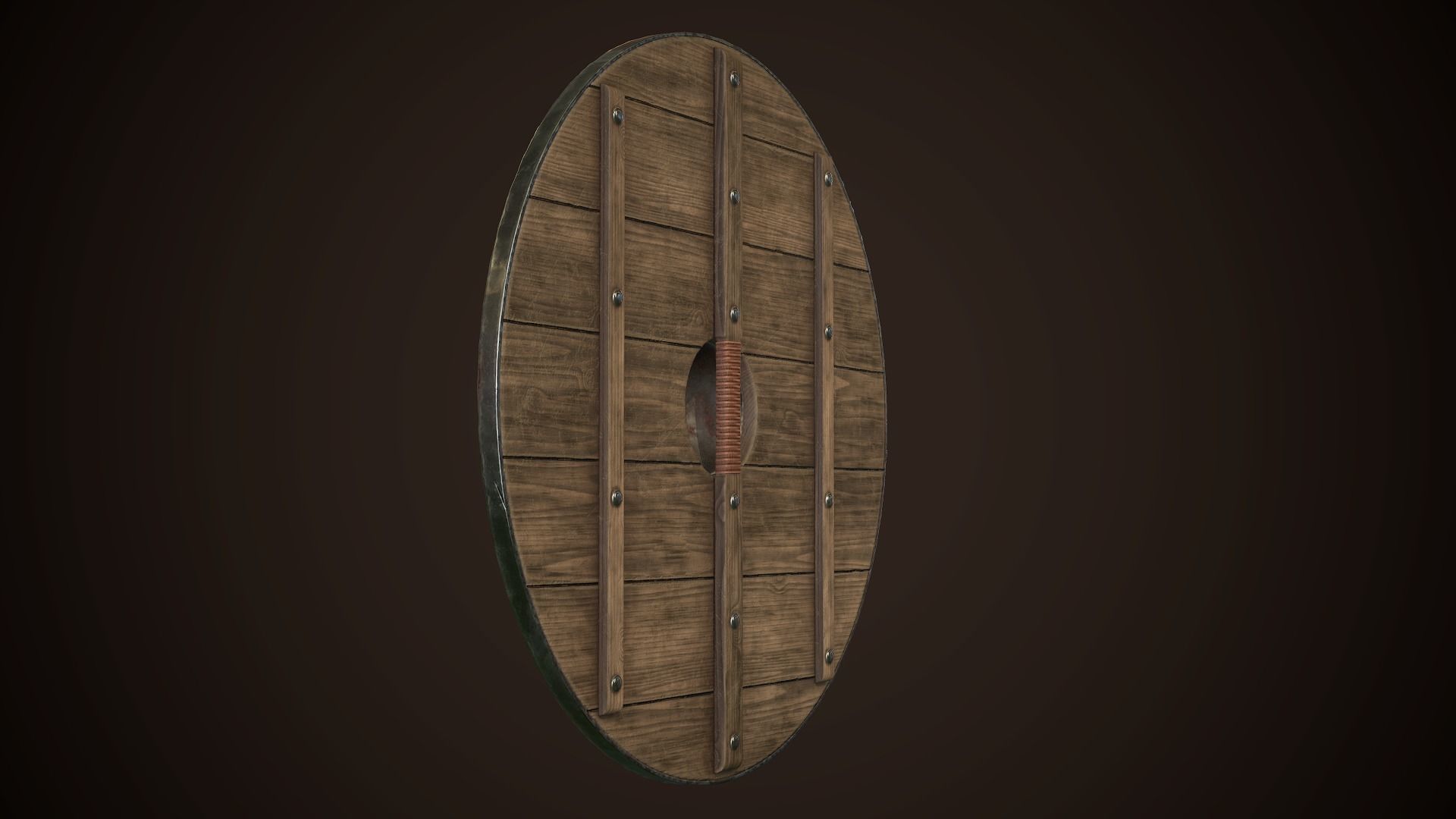 Viking Shield 25 Low-poly 3D model_6