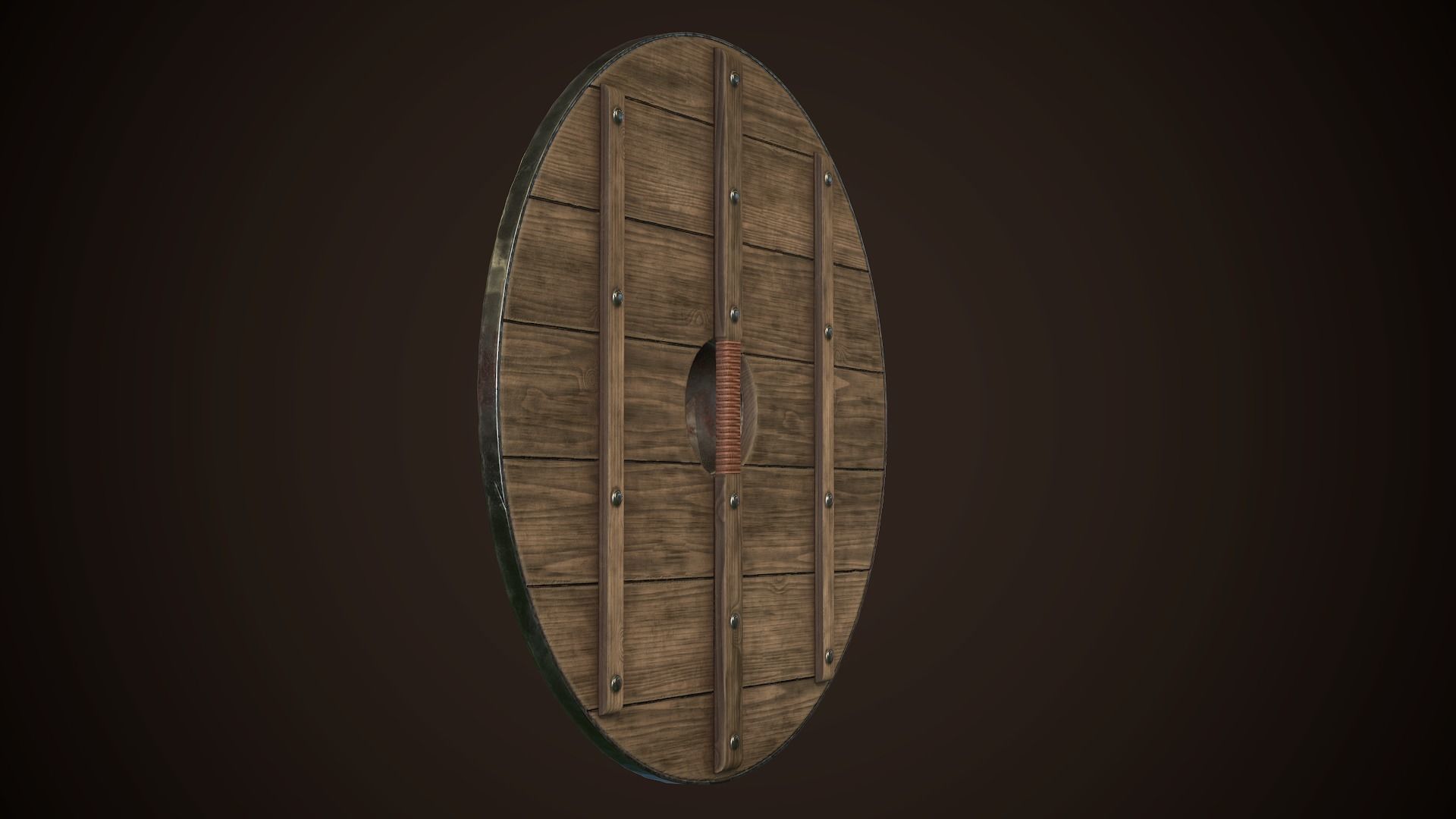 Viking Shield 26 Low-poly 3D model_6