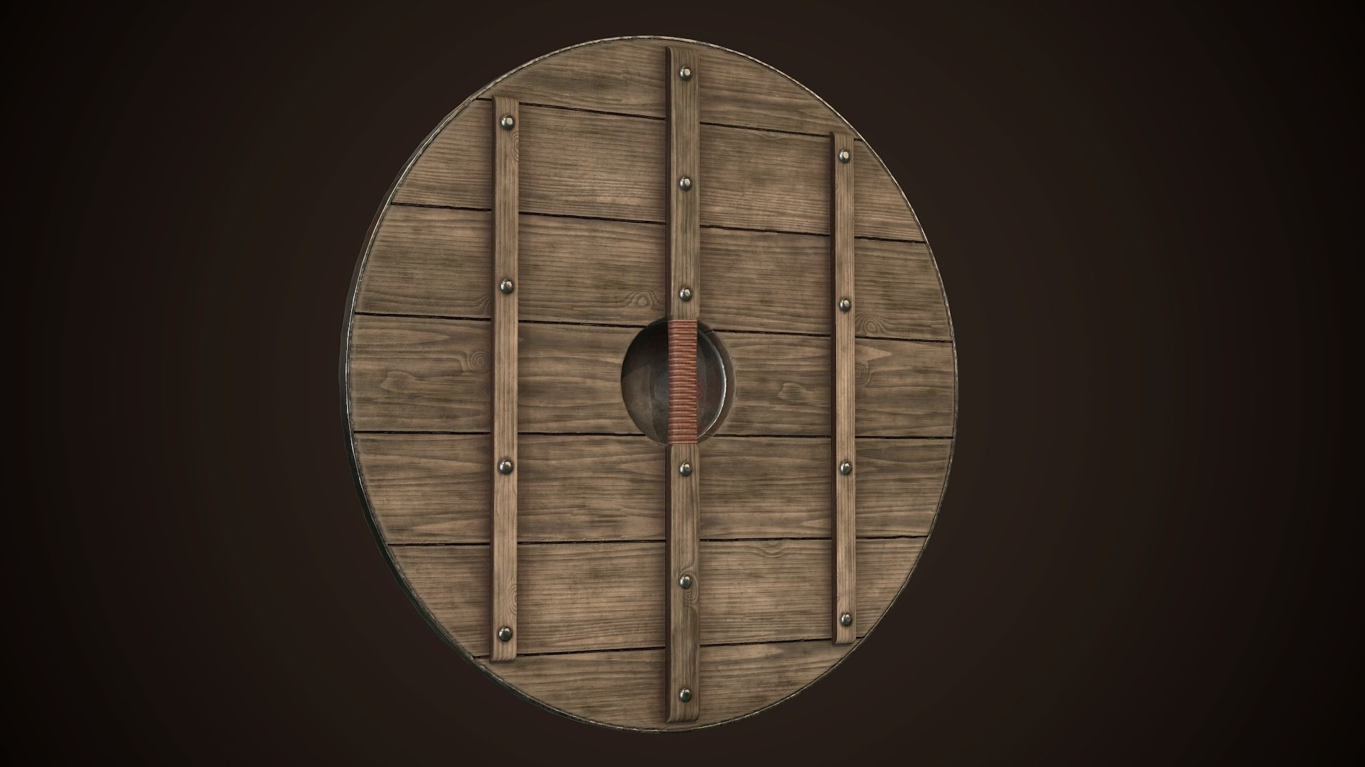 Viking Shield 26 Low-poly 3D model_7