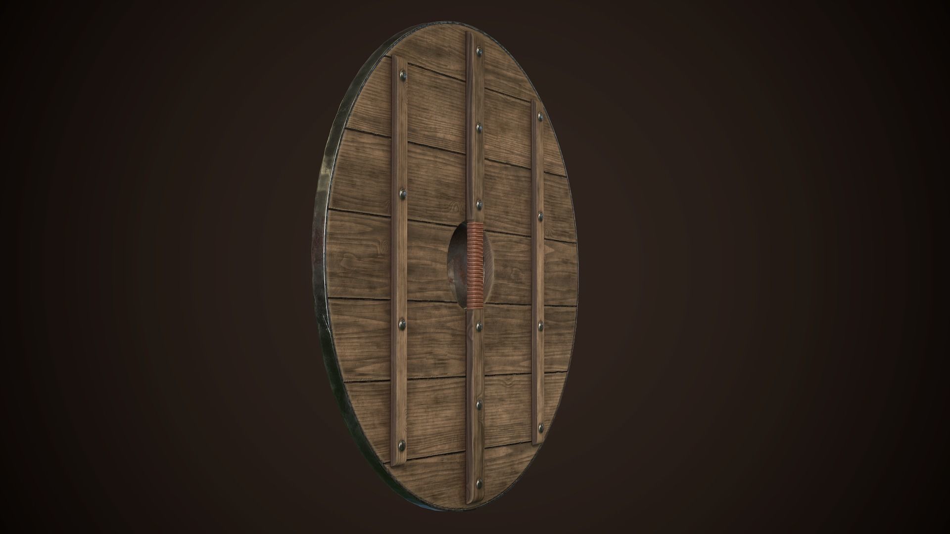 Viking Shield 27 Low-poly 3D model_6