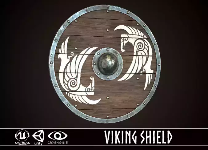 Viking Shield 27 Low-poly 3D model
