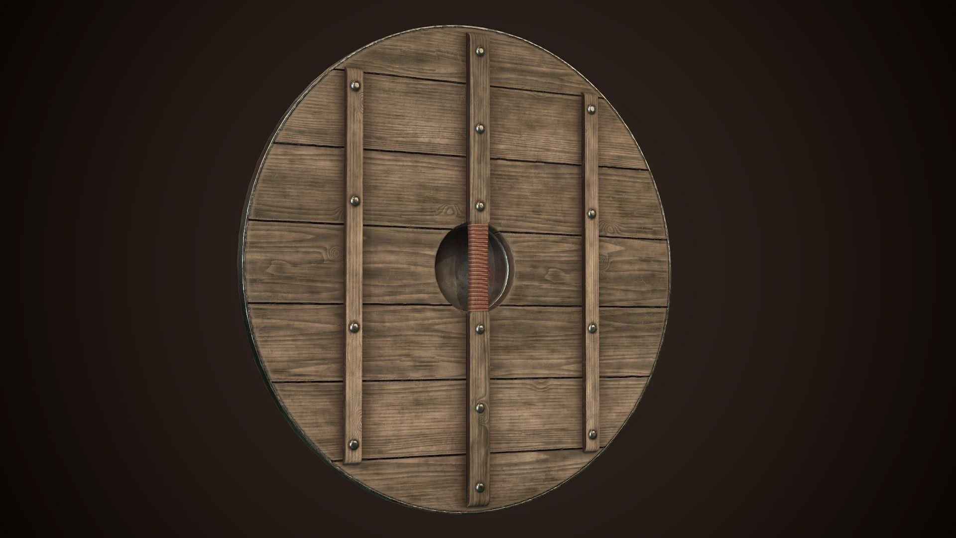 Viking Shield 28 Low-poly 3D model_7