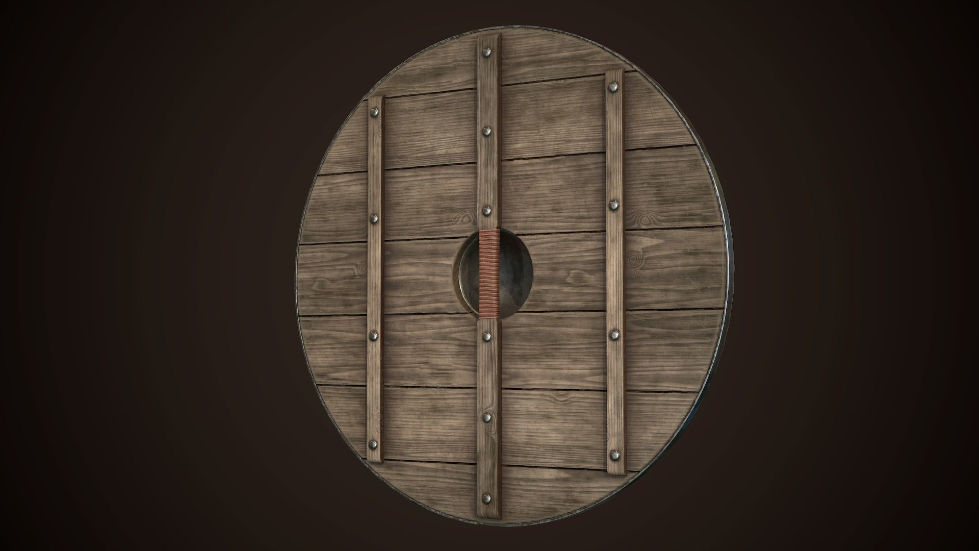 Viking Shield 28 Low-poly 3D model_9