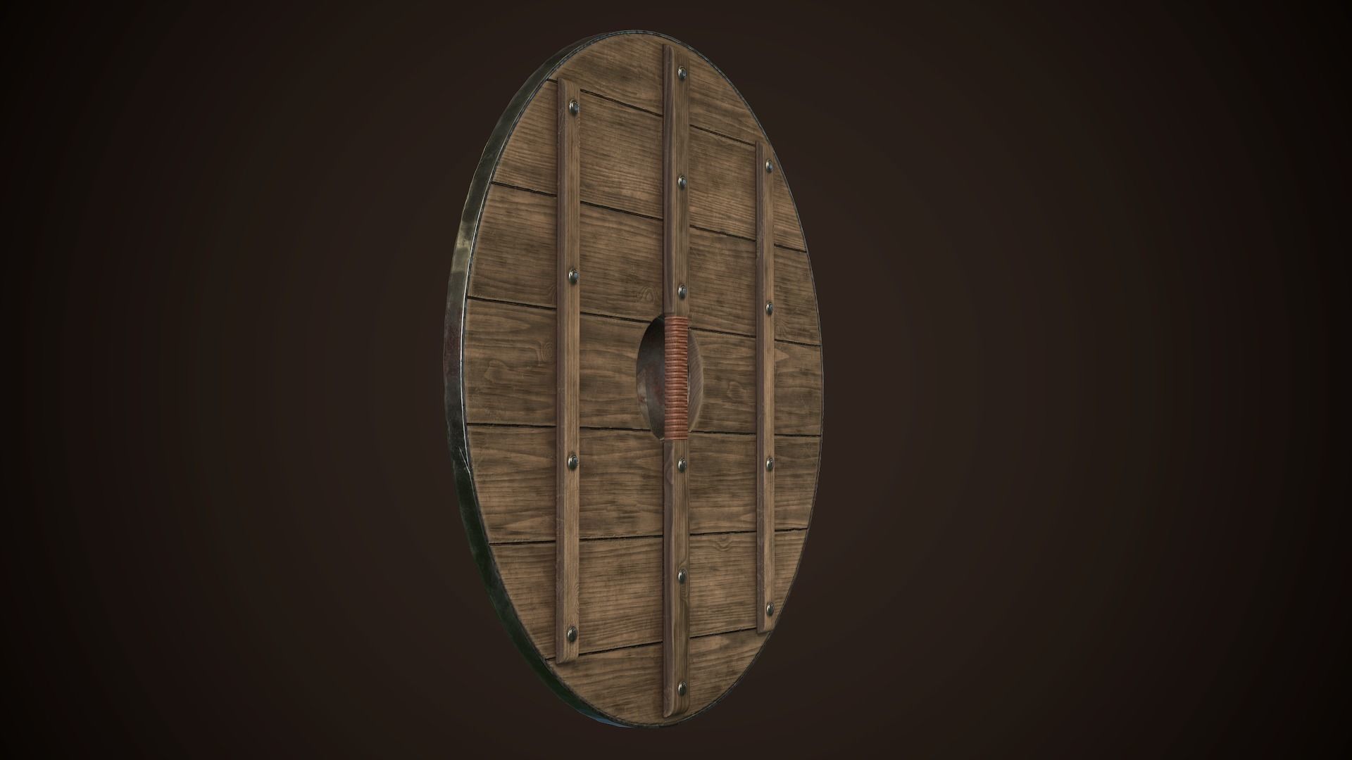 Viking Shield 28 Low-poly 3D model_6