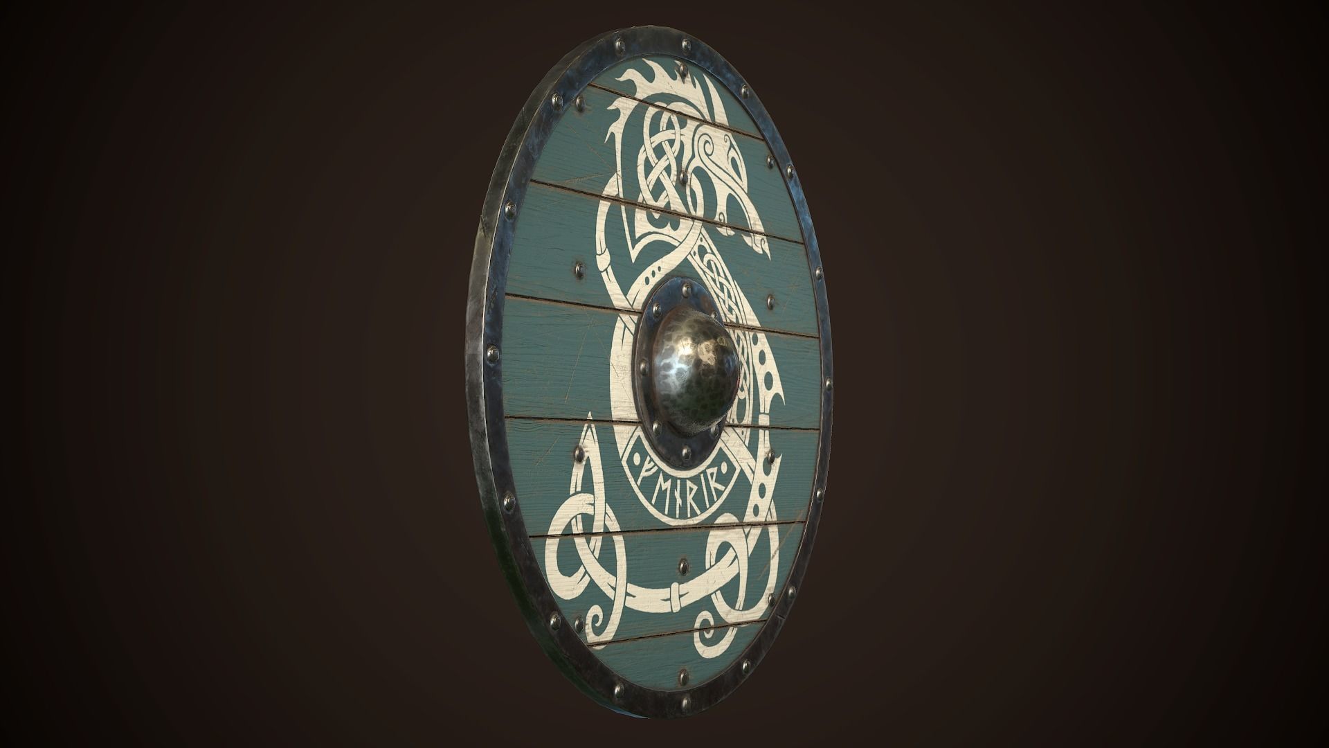 Viking Shield 28 Low-poly 3D model_12