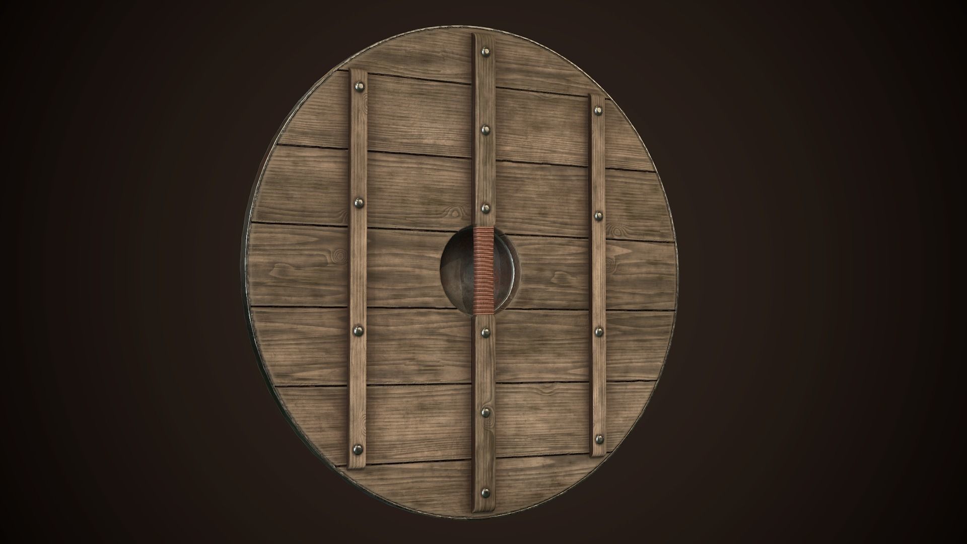Viking Shield 29 Low-poly 3D model_7