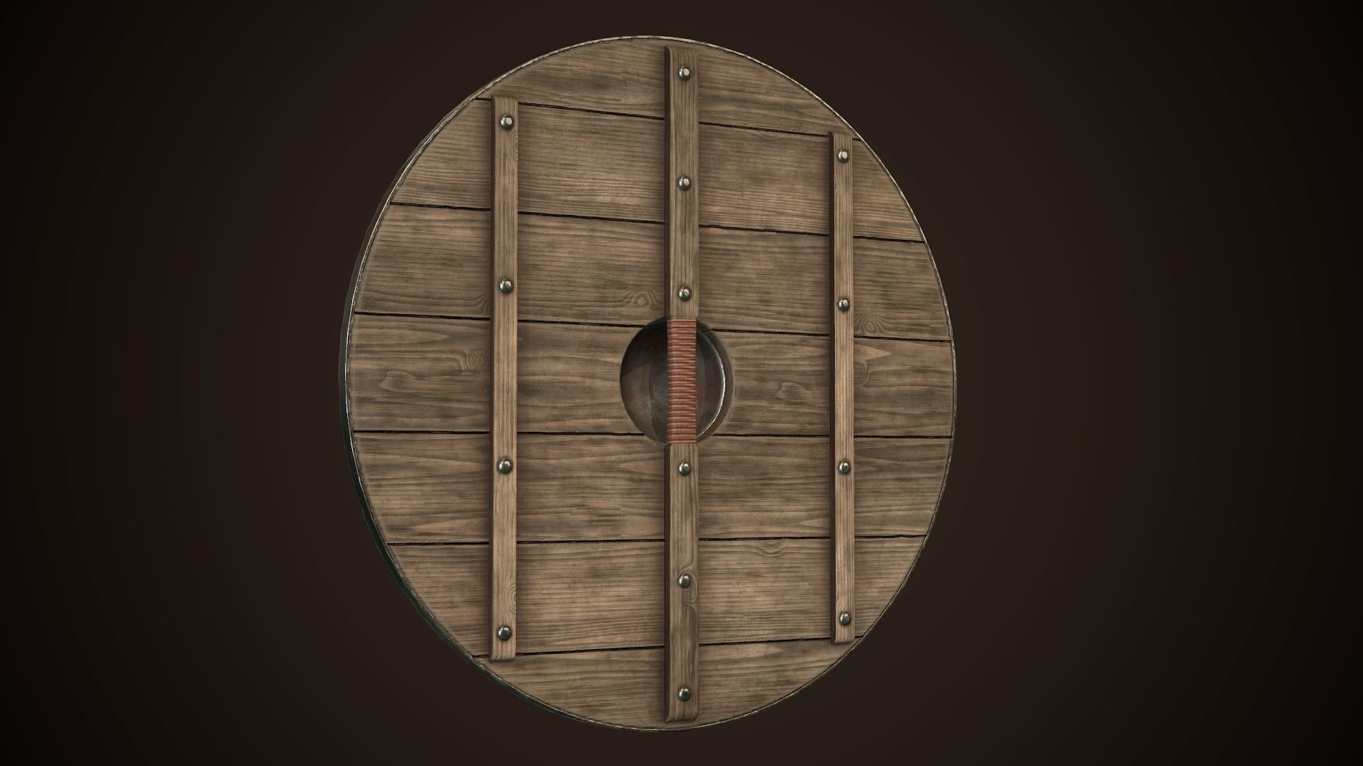 Viking Shield 30 Low-poly 3D model_7