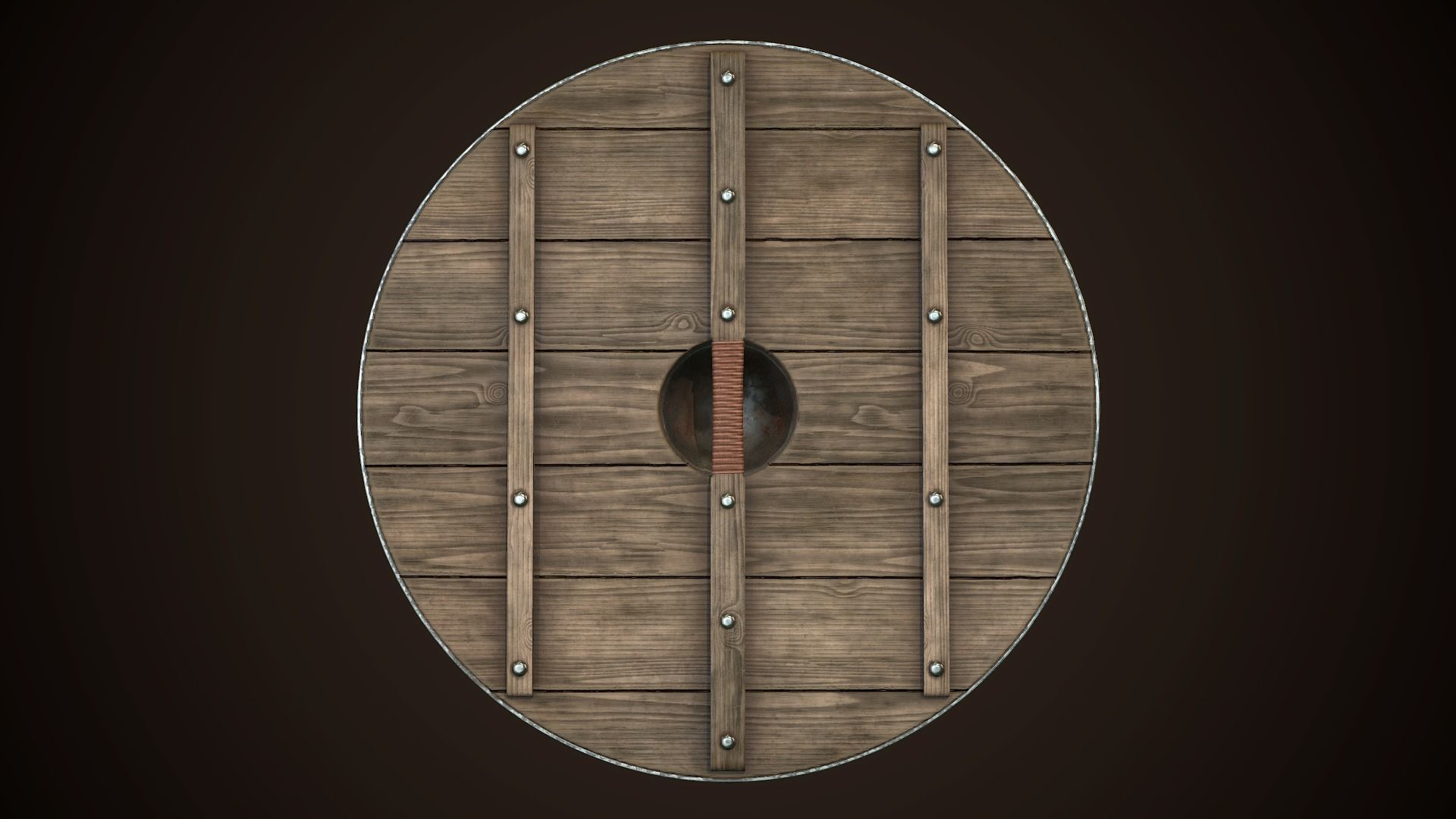 Viking Shield 31 Low-poly 3D model_8