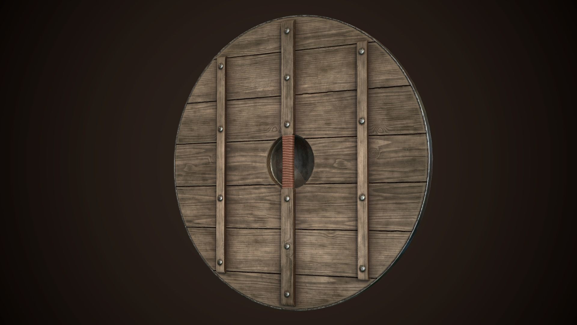Viking Shield 31 Low-poly 3D model_9
