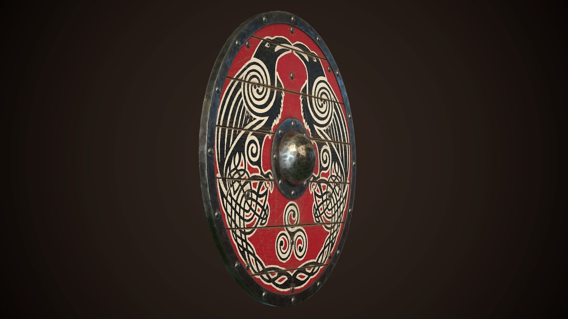 Viking Shield 31 Low-poly 3D model_12