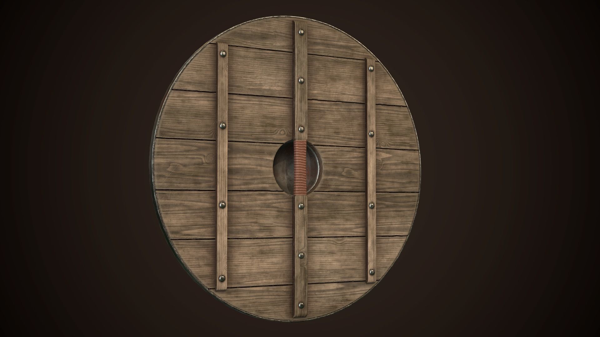 Viking Shield 31 Low-poly 3D model_7