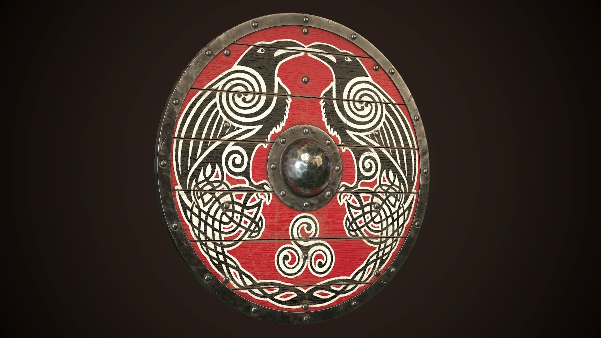 Viking Shield 31 Low-poly 3D model_13