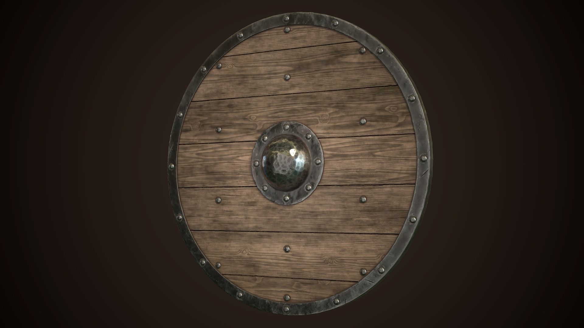 Viking Shield Basic Skins Low-poly 3D model_13