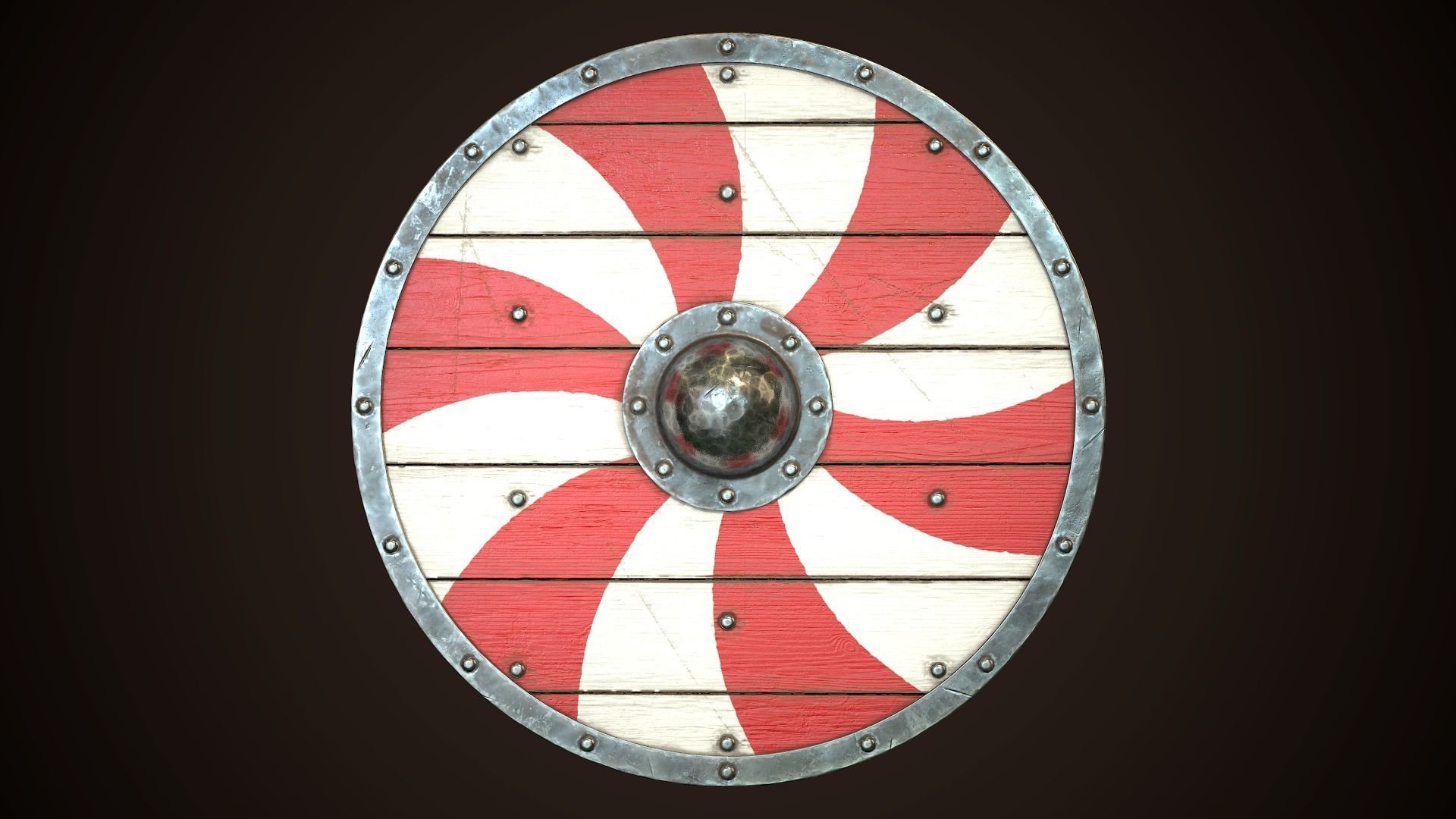 Viking Shield Basic Skins Low-poly 3D model_3
