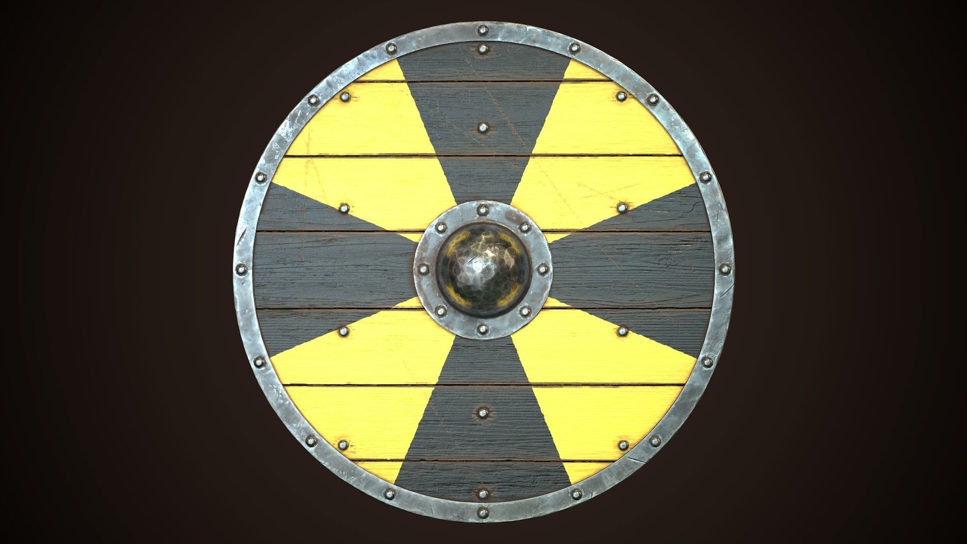 Viking Shield Basic Skins Low-poly 3D model_5