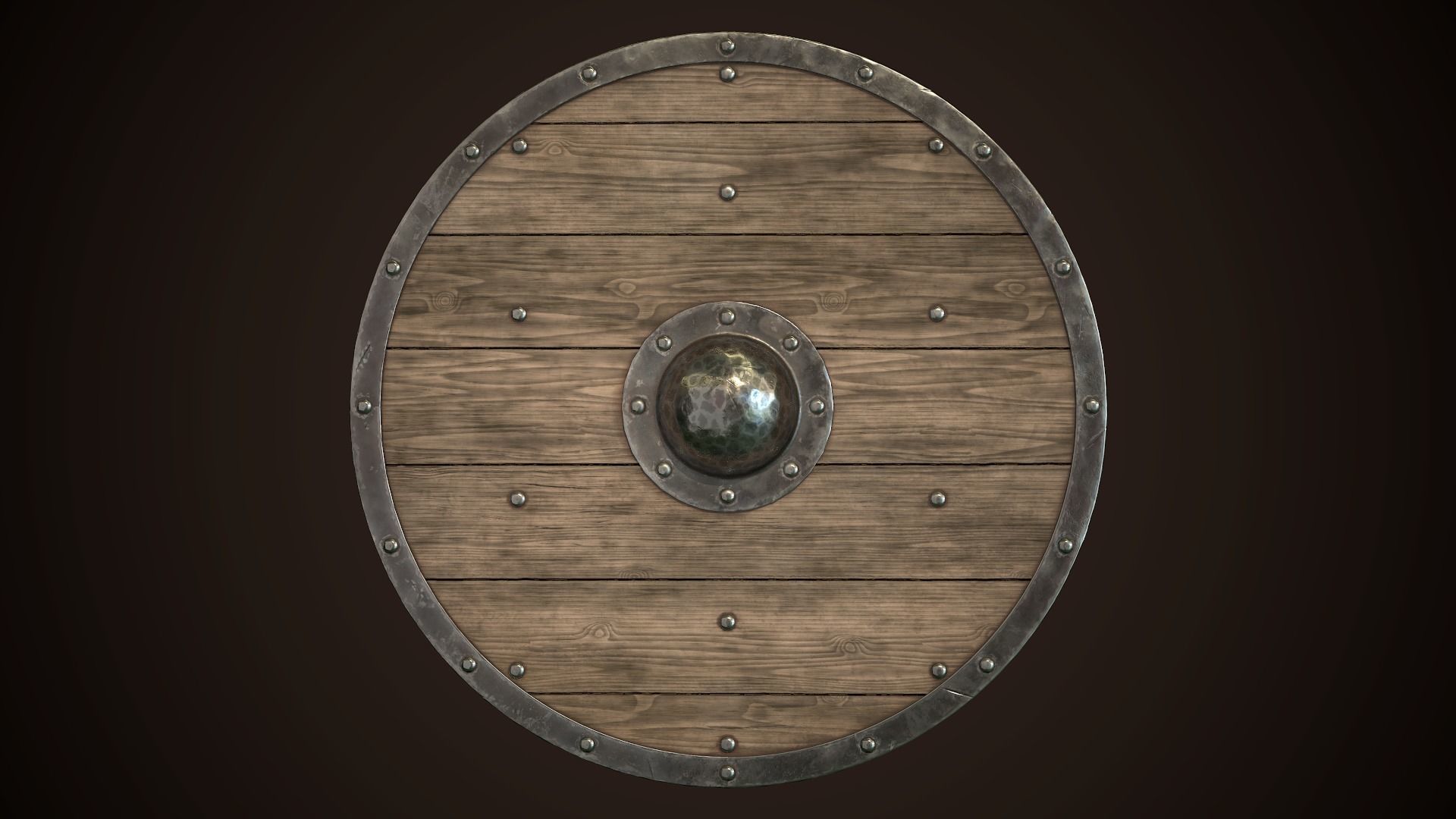 Viking Shield Basic Skins Low-poly 3D model_12