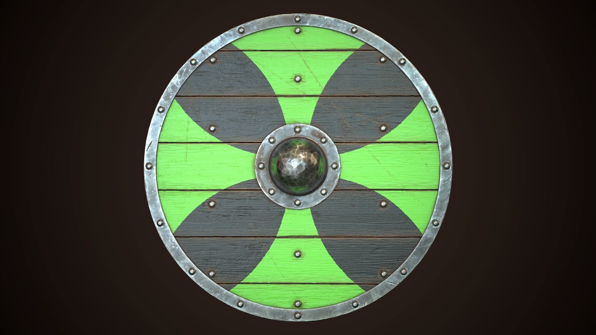 Viking Shield Basic Skins Low-poly 3D model_4