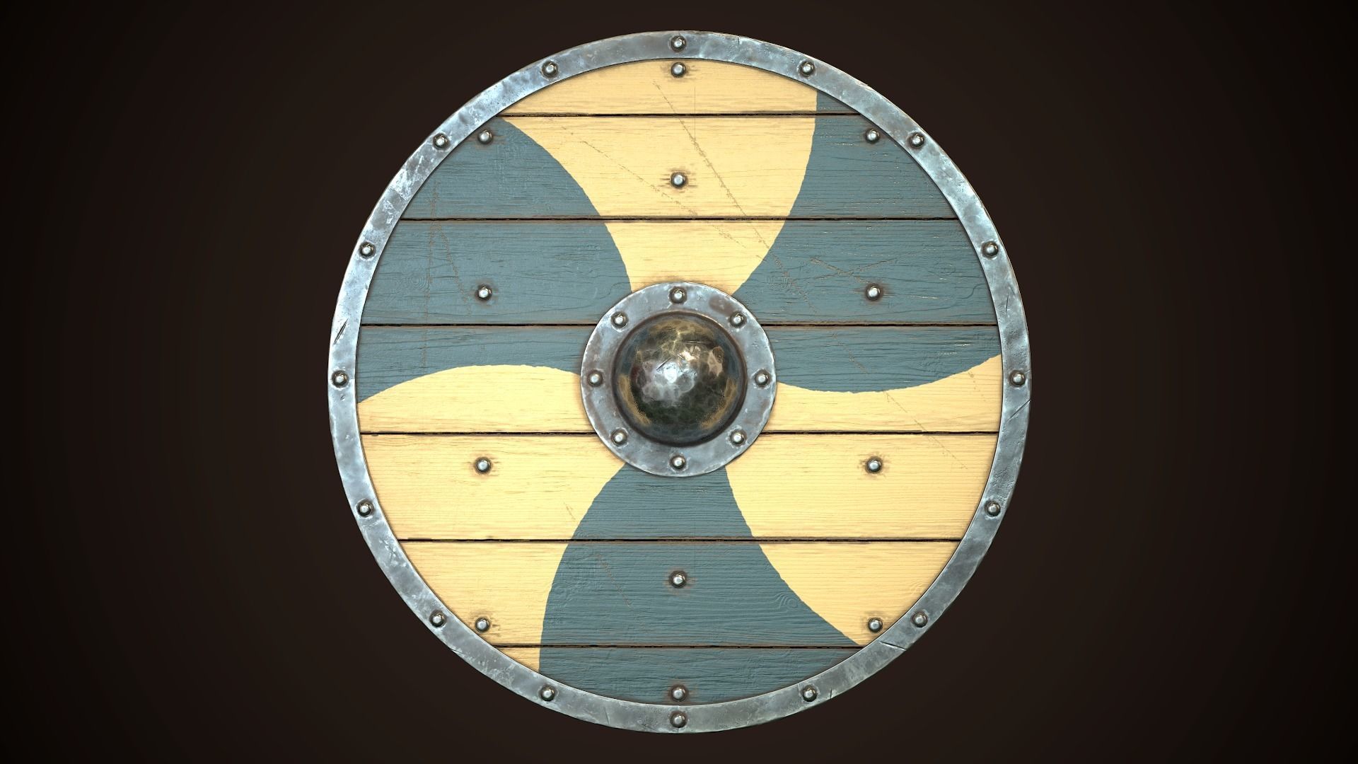 Viking Shield Basic Skins Low-poly 3D model_2