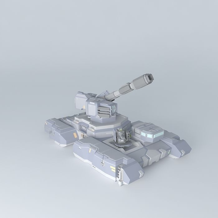 'Shockwave' Mobile Hover Artillery Unit free 3D Model .max .obj .3ds