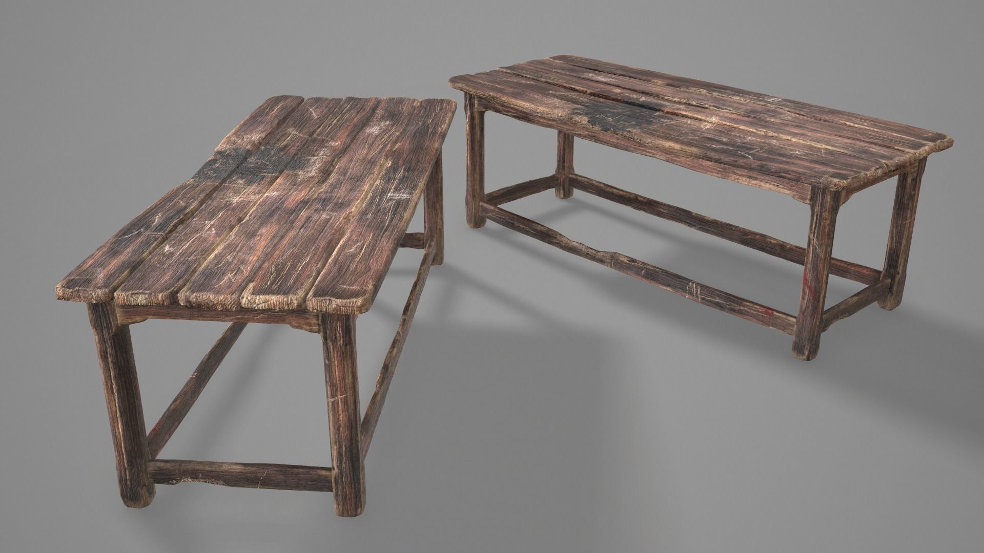 Alchemy Wood Table Low-poly 3D model_17